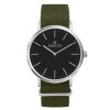 OROLOGIO DA POLSO CON CINTURINO ELASTICO VERDE OLIVA CASSA NERA