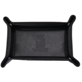 VUOTATASCHE IN SIMILPELLE NERA ARALDICO