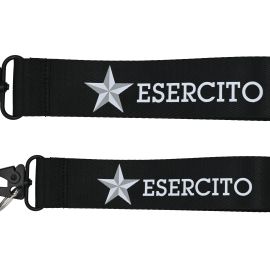 PORTACHIAVI IN STOFFA CON MOSCHETTONE