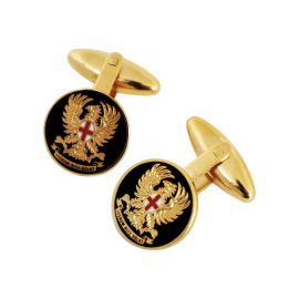 GEMELLI IN METALLO SMALTATO SCUOLA MILITARETEULIE' E.I.